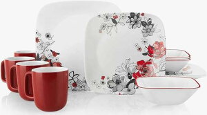 R[ H16_Zbg `FV[ [Y KN o HZbg fBi[EFA MZbg Corelle Dinnerware Set Chelsea Rose ێM M M X[vM