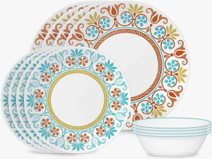 コレール 食器12点セット テラコッタ ドリームズ 食器セット ディナーウェア お皿セット Corelle Dinnerware Set Terracotta Dreams 丸皿 大皿 小皿 スープ皿