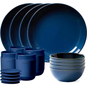 R[ H16_Zbg HZbg lCr[ fBi[EFA MZbg Corelle Dinnerware Set Handcrafted Artisanal Navy M M X[vM