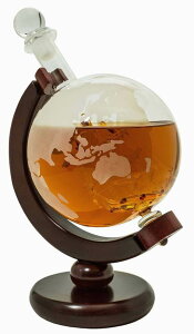 �n���V �f�J���^ �O���X�f�J���^ �X�s���b�c ���C���f�J���^�[ 850ml �E�b�h�X�^���h Whiskey Decanter Decorative Etched Glass Globe