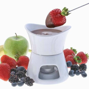 `R[gtHfZbg O[ zCg `[YtHf ICtHf XCX}[ Swissmar Glow 7 Piece Chocolate Fondue Set, White F66322 XCX@`[Y