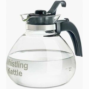 ���f���R �J���� �K���X�P�g�� �e�B�[�|�b�g ���Ηp 1.8L Medelco 12-Cup Glass Stovetop Whistling Kettle WK112