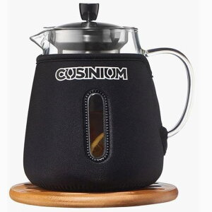 KXPg eB[|bg KXEH[^[Pg OK 950ml t KX}{ Glass Teapot with Infuser Stovetop Safe Coaster & E-Book