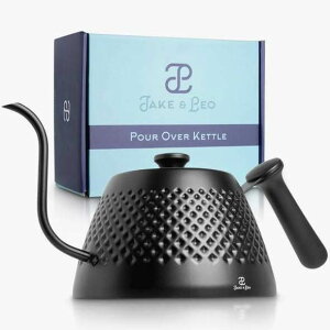 �J�t�F�P�g�� �O�[�X�l�b�N �P�g�� �e�B�[�|�b�g 1L ���J�� �u���b�N Jake & Leo Premium Stylish Modern Design Gooseneck Kettle �₩��