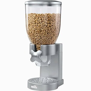 [u hCt[h fBXyT[ VO |bvfBXyT[ t[hfBXyT[ Vo[ ۑe Honey-Can-Do Zevro GAT102 Indispensable Dry Food Dispenser Single Control Silver R[t[