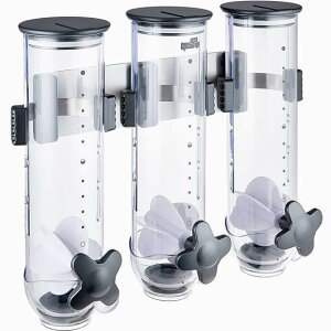 [u hCt[h fBXyT[ gvfBXyT[ t[hfBXyT[ XgbJ[ ۑe Zevro Indispensable SmartSpace Wall Mount Triple Dry-Food Dispenser 39 oz R[t[N َq V