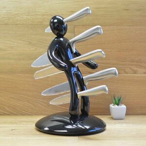 �L�b�`���i�C�t�X�^���h�Z�b�g �5�{ �u���b�N�@THE EX Kitchen Knife Set by Raffaele Iannello, Black EXXKB