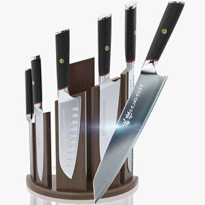 Lb`iCtZbg Zbg 7_Zbg }OlbgX^ht XeX DALSTRONG Knife Set Block- Phantom Series Magnetic Walnut Block Holder