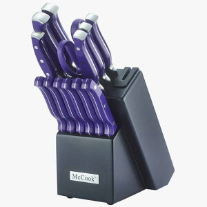 Lb`iCtZbg Zbg 14_Zbg Lb`nT~ V[vi[tX^h oCIbg McCook MC27 kitchen knife set with Wooden Block