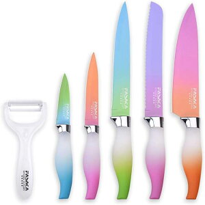 Lb`iCtZbg Zbg 6_Zbg s[[t JtiCt VFtiCt ʕiCt ubhiCt J[rOiCt FASAKA Kitchen Knives Set