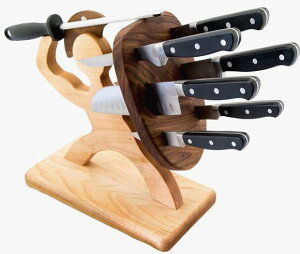 Xp^ iCtZbg Zbg 8_Zbg Lb`iCtZbg ubNt n ق傤 키m Spartan Knife Block set Maple & Walnut