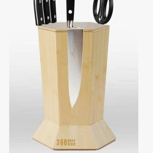 iCtX^h }OlbgX^h X^h iCttH_[  [ uhou[ | 360 Knife Block Magnetic Blonde Bamboo