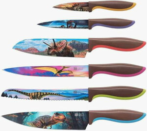 Lb`iCt6_Zbg Zbg WVbNJ[ iCt JtiCtZbg Jurassic Kitchen Knife Set n VFtiCt fUCiCt
