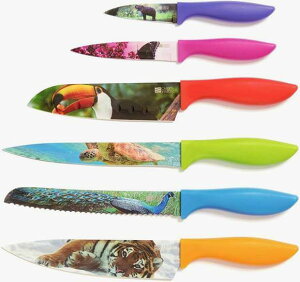 Lb`iCt6_Zbg Zbg ChAj} 쐶iCt JtiCtZbg Wildlife Kitchen Knife Set n VFtiCt fUCiCt