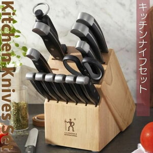 Lb`iCt15_Zbg wPX iCtZbg Zbg 15_Zbg Lb`iCtZbg ubNt n ق傤 C^[iVi HENCKELS Premium Quality 15-Piece Knife Set with Block