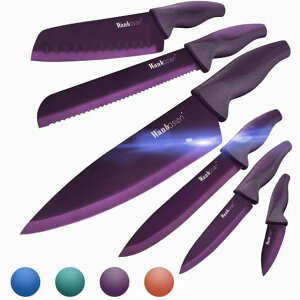 Lb`iCt6_Zbg Jo[t vtFbVi Zbg n oVI p[v Wanbasion Purple Professional Kitchen Knife Set VFtiCt ق傤