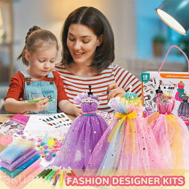 おもちゃ おままごと ファッションデザイナーキット 女の子用 創造性 DIY アート&クラフト おもちゃ ファッションデザイン マネキン付き 人形 服 裁縫キット 子供 対象 年齢6-12歳以上 誕生日 女の子 ギフト