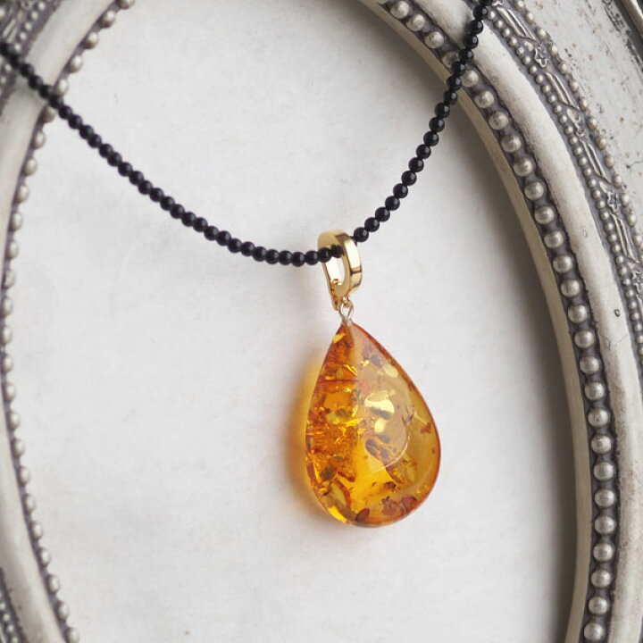 楽天市場】【バルト海の琥珀】オレンジゴールドアンバー オニキス  