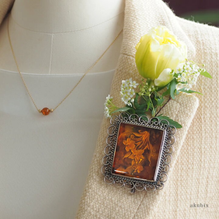 楽天市場】【バルト海の琥珀】1点ものハンドメイド アンティーク  