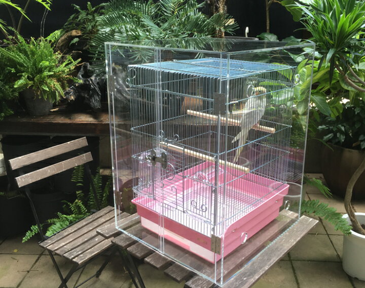 鳥 ケージ  アクリルケース バードケージ カバー W665×H850×D615 スライド式 小ワイドタイプ 鳥かご 防音 保温 ペットケージ 飼育用品 ペット用品