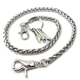 ウォレットチェーン シルバーcr フォックステール 真鍮 メンズアクセサリー プレゼント ギフト 楽天 w122 ファッション 男性用 ウォレットチェーン おしゃれ アクセONE 新作 服 春 春物 春服 夏