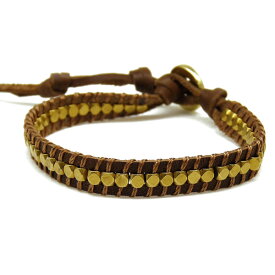 ラップブレス キャメル ゴールド cr レザー 革 ブレスレット メンズ ペア b909-ded01 ファッション 男性用 プレゼント ギフト おしゃれ アクセONE 新作 服 冬 秋冬 冬服 冬物