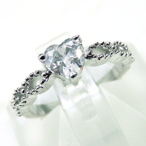 kor280 3号 5号 7号 9号 11号 13号 輝くハート型CZダイヤ キュービック・ジルコニア 超かわいいピンキーリング 高級プラチナRG加工 パーティーや結婚式、プレゼントにもファッション プレゼント