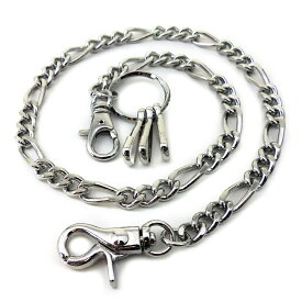 ウォレットチェーン シルバーcr フィガロ 真鍮 メンズアクセサリー プレゼント ギフト 楽天 w121 [ 0038 ] ファッション アクセONE 男性用 ウォレットチェーン おしゃれ 新作 服 春 春物 春服 夏