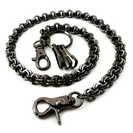ウォレットチェーン ブラックcr トリプル トリプレット 真鍮 メンズアクセサリー プレゼント ギフト 楽天 w135 ファッション 男性用 ウォレットチェーン おしゃれ アクセONE 新作 服 春 春物 春服 夏