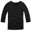 f40 全16色 送料無料 人気の七分袖 VネックTシャツ メンズ7分袖キレイめお兄系 チャコール 細身 タイト キレカジ アメカジ s m l ll xl トップス カットソー メンズ 無地 シンプル インナー 男性用 ウェア ウエア アクセONE 新作 服 夏 夏物 夏服
