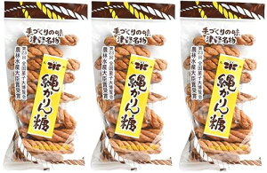 縄かりんとう 青森 津軽名物 つがる かりんとう 石崎弥生堂 農林水産省受賞 手作りの味 お取り寄せ おやつ お茶請け 200g 3袋 (縄3)
