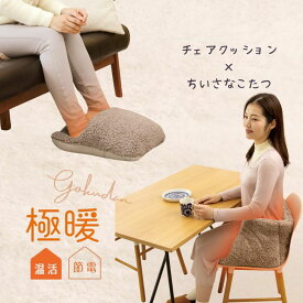 ＼マラソン期間限定！エントリーでP5倍／ 極暖 あったか チェア クッション ちいさなこたつ セット あったかグッズ デスクワーク もこもこ ふわふわ 冷え 対策 グッズ 温め 冷える 防寒 冷え性 暖かい 寒さ対策 冷えとり 冬 冬用 ダイニング クッション 足元 足 足先 末端
