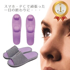 ＼ 10%OFF☆ポイント10倍 マラソン期間中／ 楽天1位 アイふみっぱ サンダル レディース スリッパ 足ツボ 足つぼ ツボ押し 健康サンダル 健康スリッパ ツボ押しスリッパ 足裏 マッサージ 室内 目 目の疲れ グッズ インソール デスクワーク 眼精 疲労 つかれ 目の癒し 癒