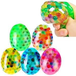 スクイーズボール 卵型 ストレス解消 グッズ ストレスボール おもちゃ 子供 大人 リラックス 集中力アップ ランダムカラー 5個セット 柔らかい 握る リハビリ 手指トレーニング イライラ解