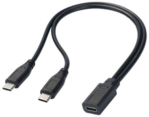 USB2.0 Type-C 2���� �[�d�P�[�u�� 15W 3A 20cm (Android�t�H���p)