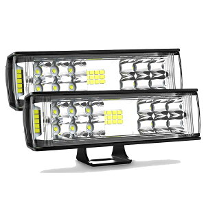 LED ��Ɠ� ���[�N���C�g LED������ 7�C���` 12v-24v�p 16w 3600LM IP68�h�� �L�p�Ɩ� �g�U�^�C�v 2�� led���C�g �o�b�N���C�g �f�b�L���C�g �^�C���� �ԕ��� �W���� �O�Ɠ�