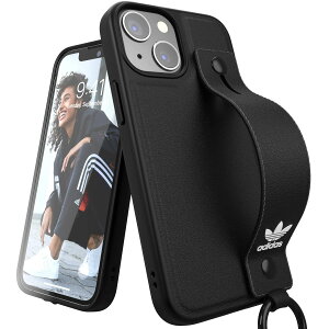 �A�f�B�_�X iPhone13mini�P�[�X �n���h�X�g���b�v�P�[�X �u���b�N FW21 �f�U�C�� [adidas iPhone 13 mini �J�o�[ black Handstrap]