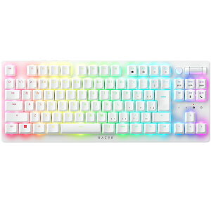 Razer ���C�U�[ DeathStalker V2 Pro Tenkeyless JP White Edition Linear Optical Switch �g�b�v�N���X�̃��C�����X2.4GHz/Bluetooth �ڑ��Ɣ��^�I�v�e�B�J���X�C�b�`��