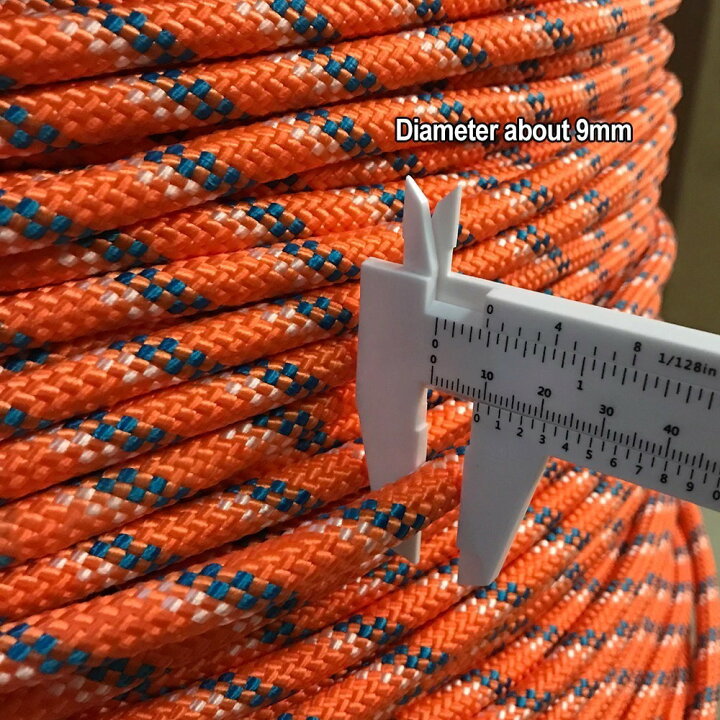 楽天市場】ロープ 多機能ロープ 多用途ロープ 多目的ロープ 軽量 コード 多機能コード 補助ロープ クライミングロープ 緊急ロープ 縄 綱 耐摩耗  防災 安全 アウトドア アクセサリー キャンプ 50m 直径9mm オレンジ : ALTAS