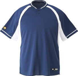デサント（DESCENTE） 【男女兼用野球・ソフトボール用ウェア】2ボタンベースボールシャツ (ds-db103b-nvsw) Tシャツ　プレゼント　ギフト