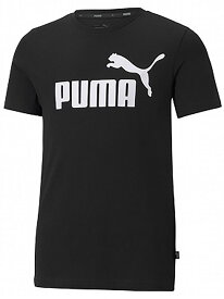 PUMA（プーマ）　ESSロゴTシャツBLACK ブラック　黒　(pj-588982-01) Tシャツ スポーツ用品　プレゼント　ギフト