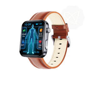 【2026新発売 即納可能！】スマートウォッチ 血圧 測定 血糖値 心電図 尿酸値 測定 スマートウォッチ 日本製 センサー 睡眠検測 音楽制御 2.1インチ 血中酸素 IP67レベル 日本語対応 プレゼント 24時間体温測定 音楽プレーヤー 高精度心拍数 呼吸率 iPhone/Android対応