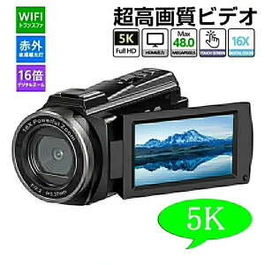 2024�V���r�f�I�J���� 5K�f�W�^���r�f�I�J���� vlog�J����DV���R�[�_�[ WIFI�@�\16�{�f�W�^���Y�[���E�F�u�J���� 4800����f HDMI�o��YouTube�J���� �^�b�`�X�N���[��