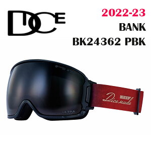 2023 DICE ダイス 2022-23 スノーボード ゴーグル BANK BK24362 PBK パールブラック 送料無料 国内正規品