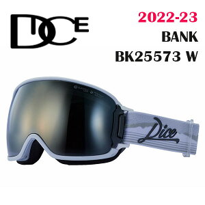 【予約】2023 DICE ダイス 2022-23 スノーボード ゴーグル BANK BK25573 W ホワイト 送料無料 国内正規品