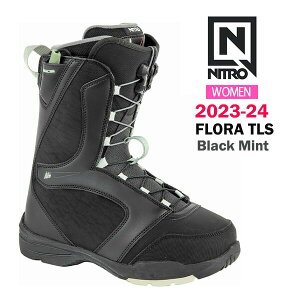 50%OFF!!! 23-24 NITRO SNOWBOARD BOOTS FLORA TLS 2024 iCg Xm[{[hu[c t[ TLS Black/Mint@Ki 