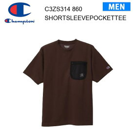 【メール便】24ss チャンピオン Champion ショートスリーブポケットTシャツ ブラウン C3-ZS314 カラー 860 メンズ 正規品