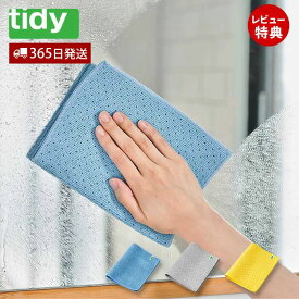 【当店限定特典付】tidy 掃除用クロス キッチンクロス 布巾 台所用 食器用 抗菌クロス グリーン イエロー グレー Wipe Cloth CL-666-900 ティディ