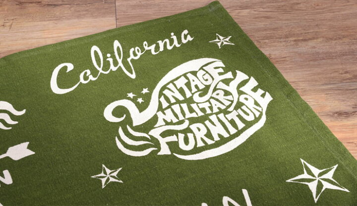 楽天市場 ラグマット 北欧 おしゃれ カーペット ラグ ヴィンテージ アメリカン 絨毯 長方形 90 130 グリーン 緑 レトロ 手書き風 コットン マット ヤマソロ公式 A La Mode