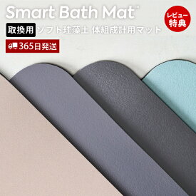 【365日出荷&当店限定特典付】issin スマートバスマット 体組成計 取替用 ソフト珪藻土マット 速乾 丸洗い 洗濯可 消臭 石綿なし 吸水 柔らかい お風呂あがり 足拭き 純正 専用 洗濯機 ノンアスベスト 安全 体重管理 ダイエット